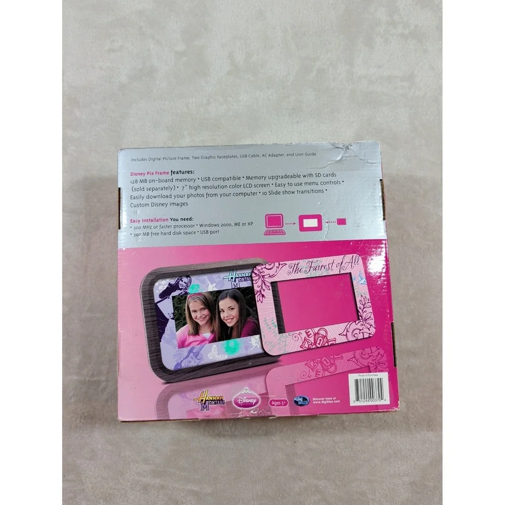 Disney‎ Hannah Montana Pix Frame 7in Digital Photo Frame 128MB SD Slot Pink